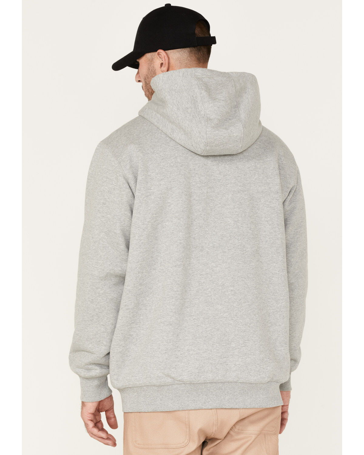 Image #4 - Hawx Men's Full Zip Quilted Water Repellent Hooded Jacket, Light Grey, hi-res