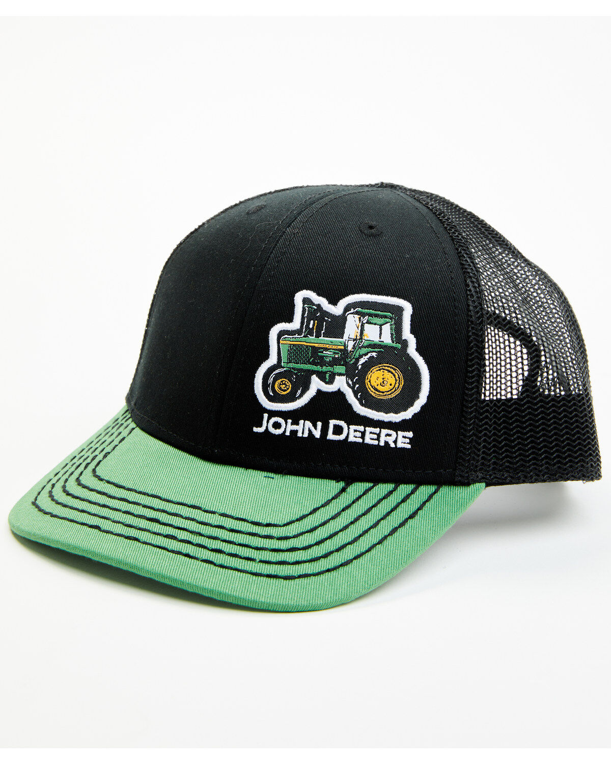 Image #1 - John Deere Boys' Logo Mesh Back Ball Cap, Green, hi-res