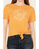 Image #3 - Shyanne Women's Cowboy Take Me Away Short Sleeve Tie-Front Tee, Gold, hi-res