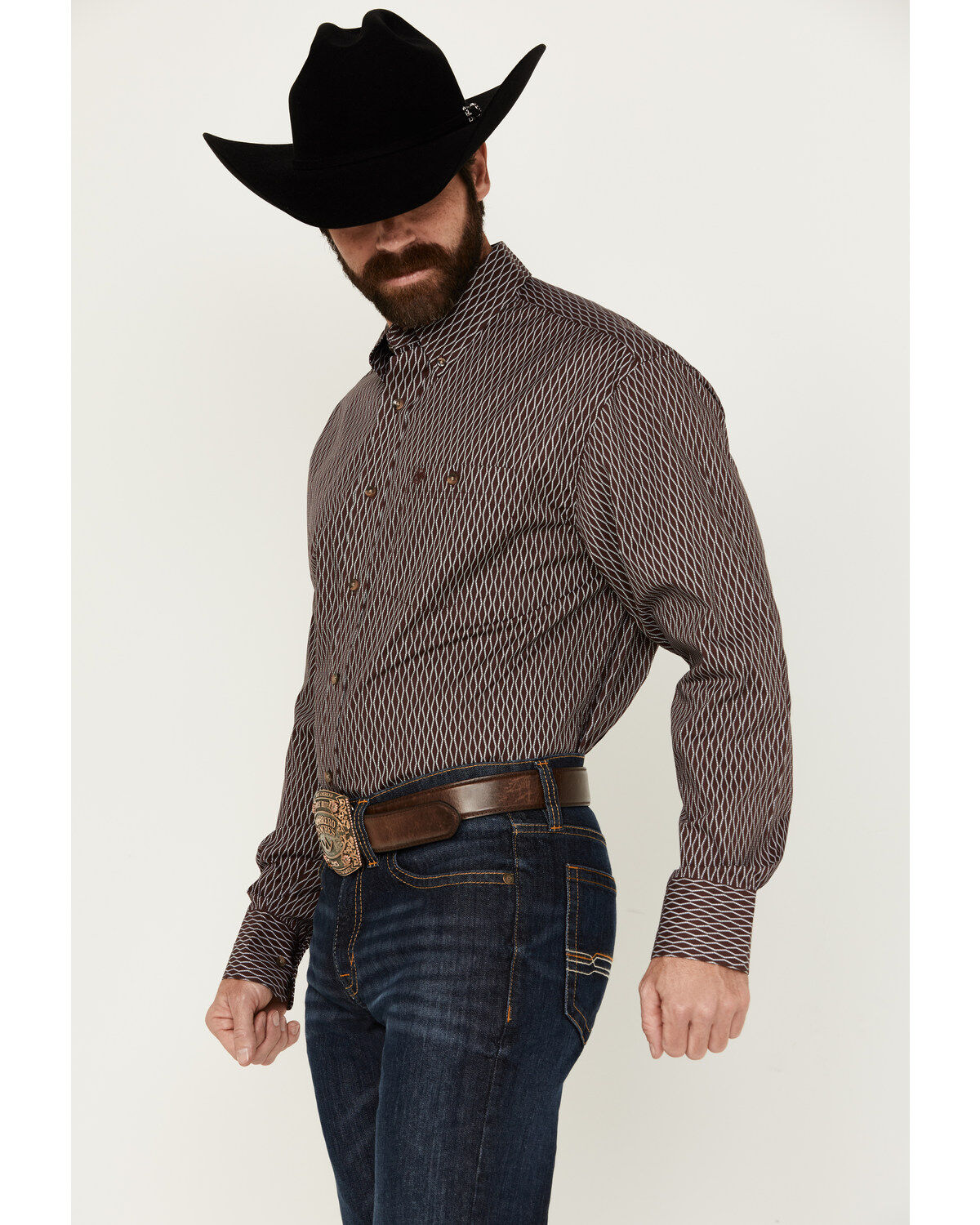 Wrangler Men´s Classics Geo Print Long Sleeve Button-Down Western Shirt -Tall teamlce.in - Image 3