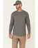 Image #1 - Hawx Men's Dark Gray Thermal Waffle Gear Graphic Crew Long Sleeve Work Shirt , , hi-res