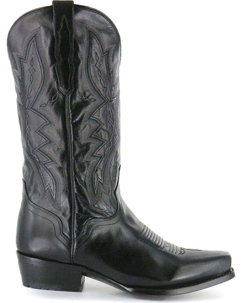 el dorado men's handmade western rattlesnake cowboy boots square toe