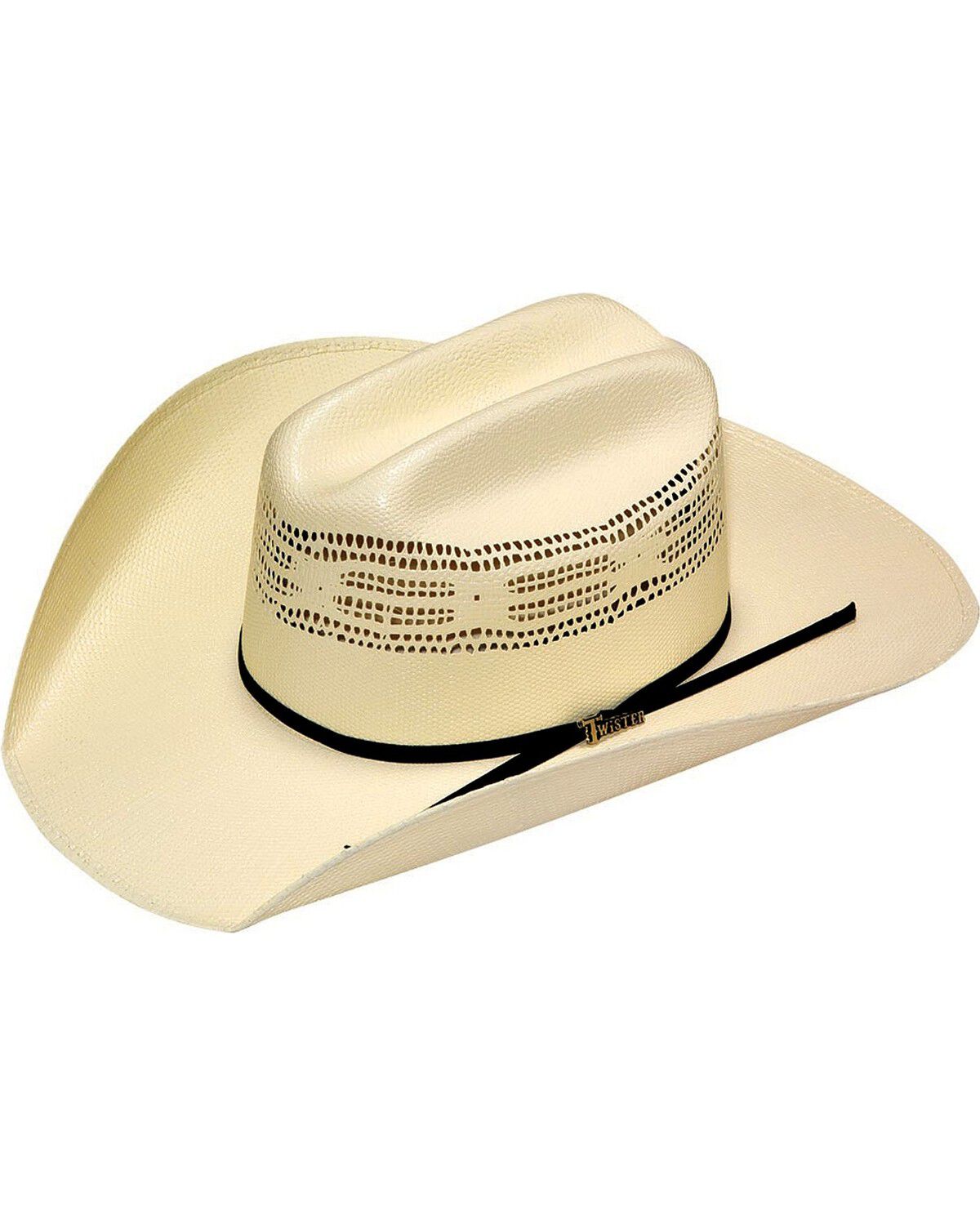 Twister Bangora Straw Cowboy Hat, Natural, hi-res