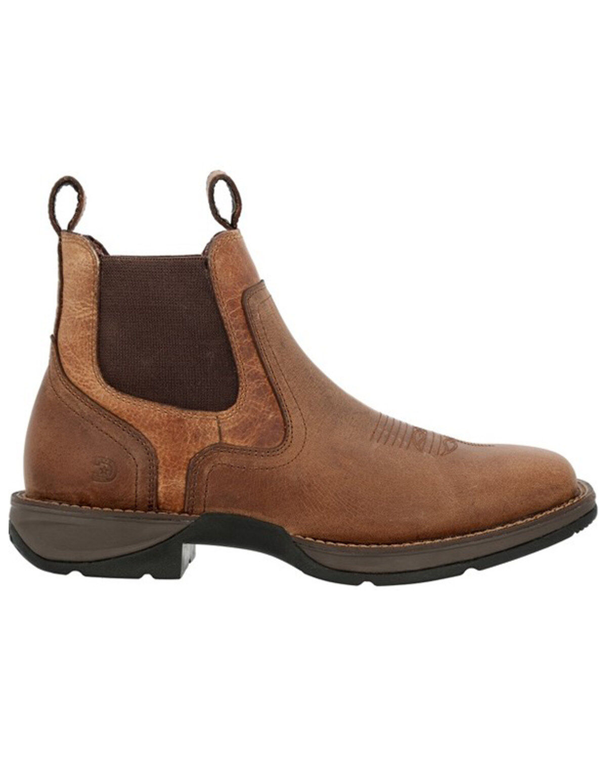 Image #2 - Durango Men's Red Dirt Label Casual Chelsea Boots - Broad Square Toe, Tan, hi-res