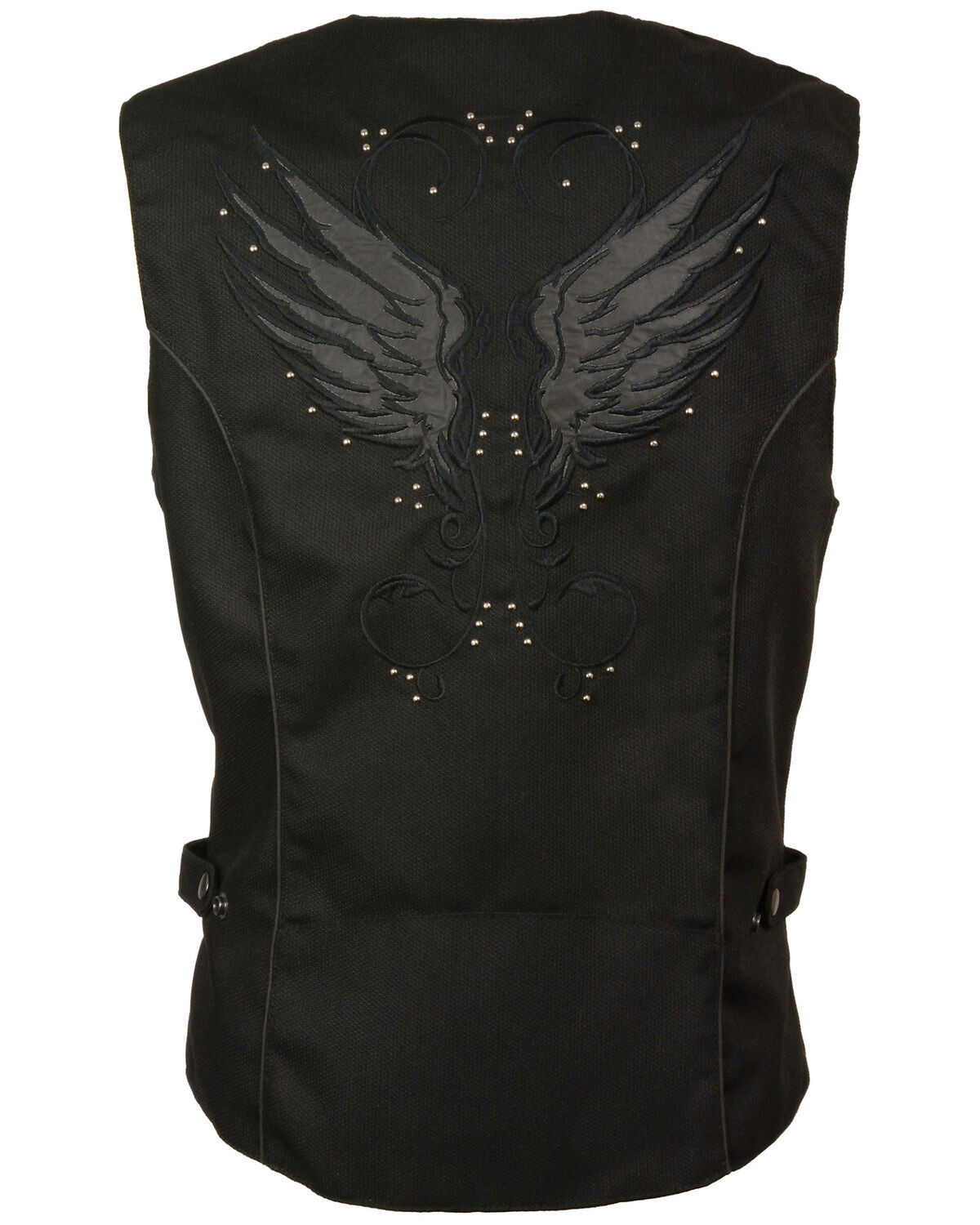 Image #3 - Milwaukee Leather Women's Stud & Wing Embroidered Vest - 5X, , hi-res