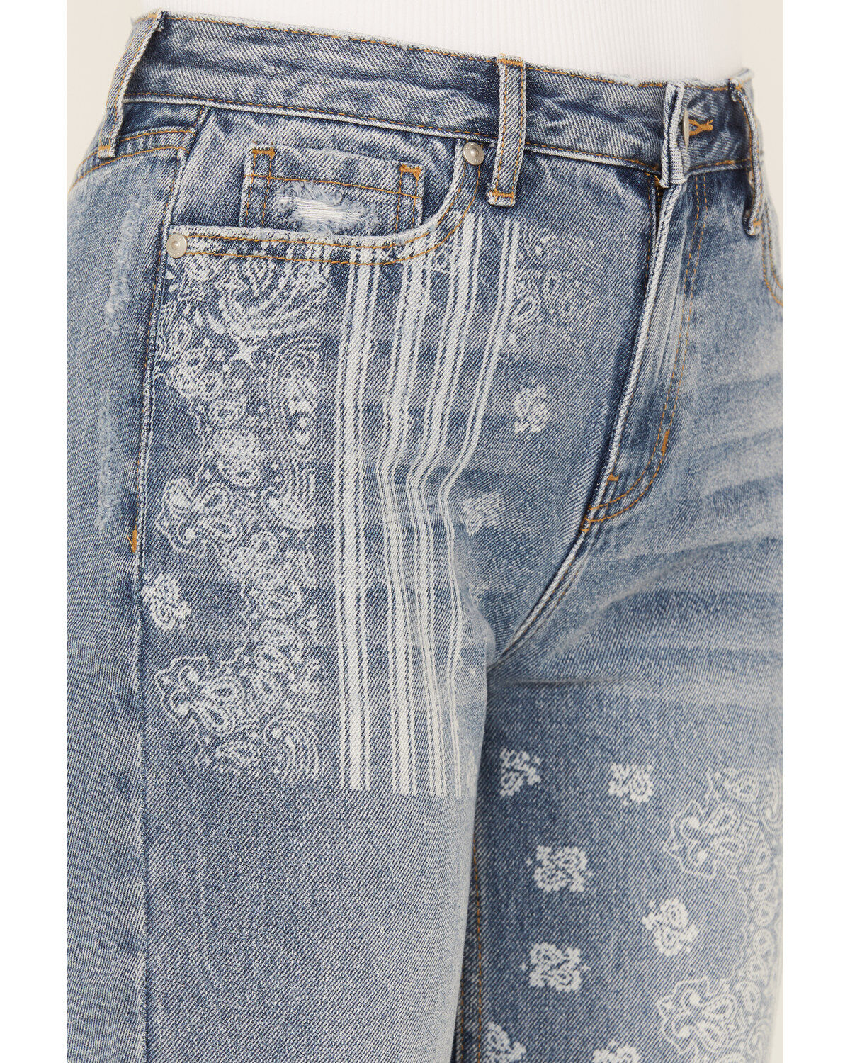 Product Name:  Cleo + Wolf Women's Astoria Medium Wash High Rise Straight Jeans