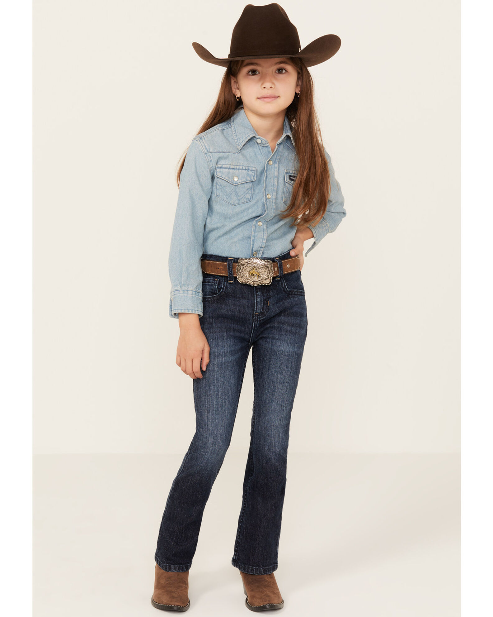 Shyanne Little Girls Dark Wash Bootcut Stretch Jeans Pueblo Mall