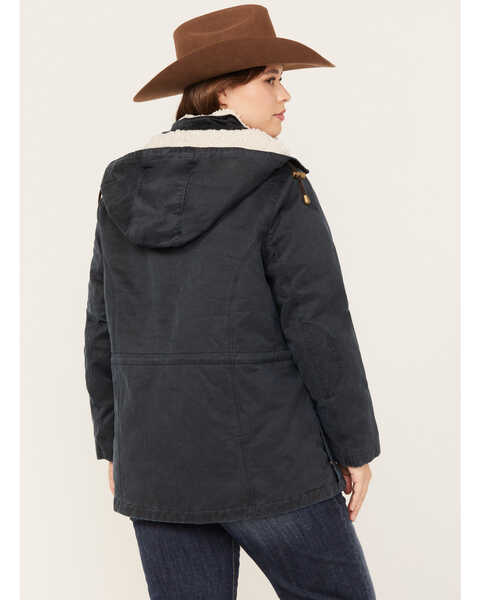 Image #4 - Outback Trading Co. Women's Woodbury Sherpa-Lined Hooded Jacket - Plus Size, Navy, hi-res