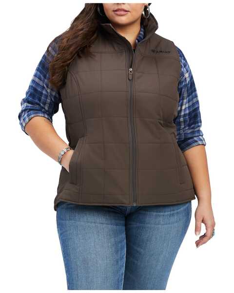 Ariat Women's Crius Insulated Vest - Plus , Brown, hi-res
