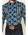 Image #3 - Roper Men's Vintage Southwestern Striped Print Long Sleeve Pearl Snap Western Shirt, Dark Blue, hi-res