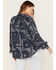 Wrangler Women's Paisley Print Button Front Blouse, Navy, hi-res