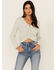 Image #1 - Wild Moss Women's Long Sleeve Super Soft Button Cinch Front Knit Top, Grey, hi-res