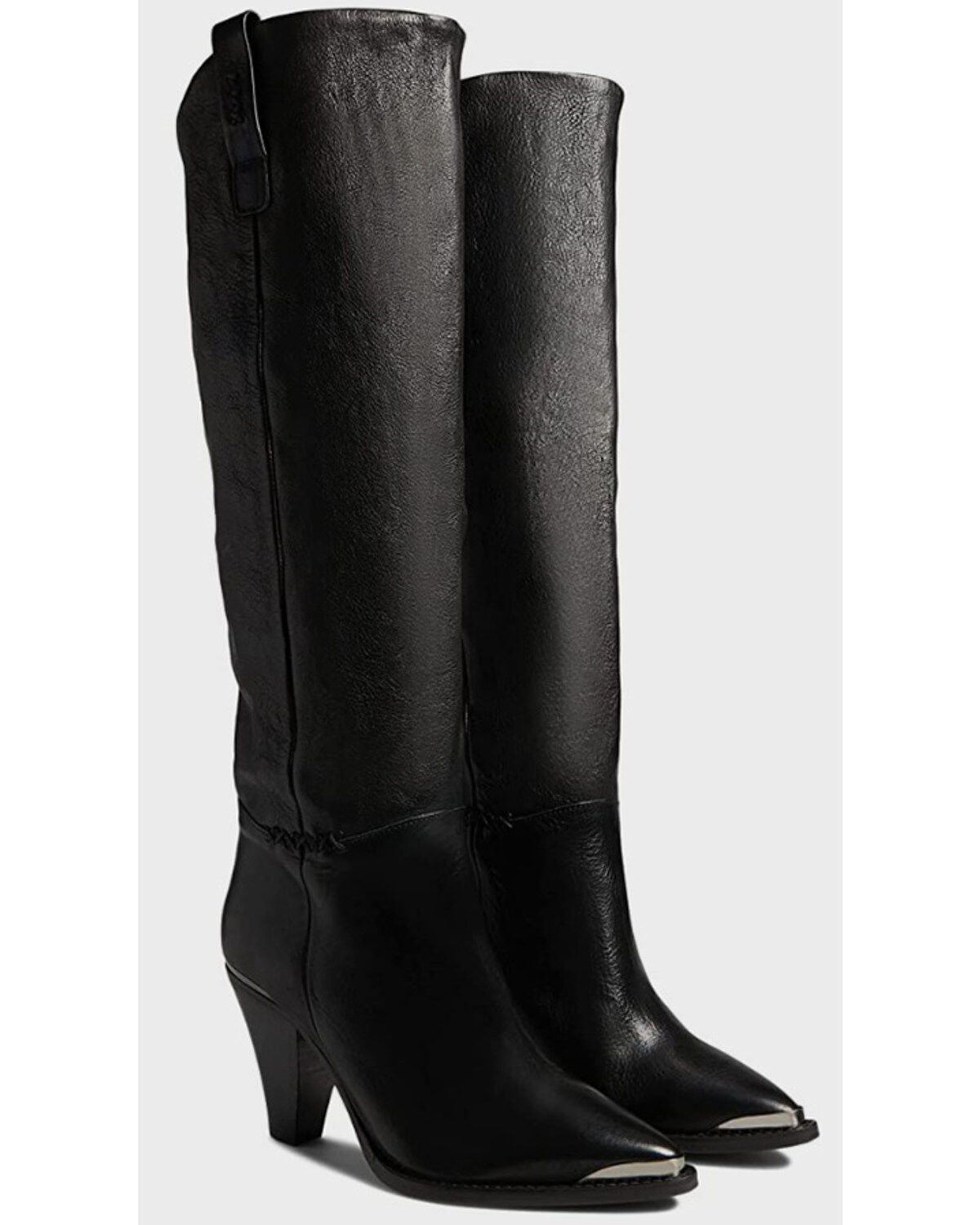 Free People Women's Stevie Western Boots - Round Toe, Black, hi-res