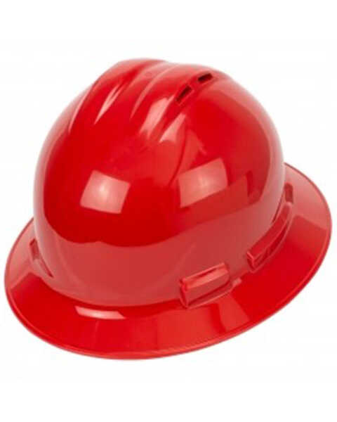 Radians Men's Red Quartz Vented Full Brim Hard Hat , Red, hi-res