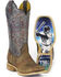Image #1 - Tin Haul Men's Slugger Western Boots - Broad Square Toe, Tan, hi-res