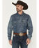 Image #1 - Kimes Ranch Men's Memphis Denim Long Sleeve Snap Western Shirt, , hi-res