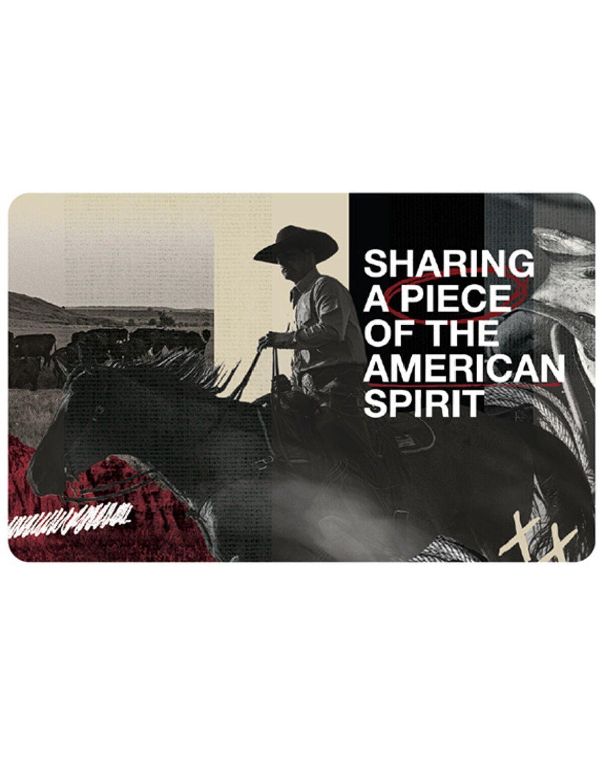 Boot Barn Piece Of American Spirit Collage Gift Card, No Color, hi-res