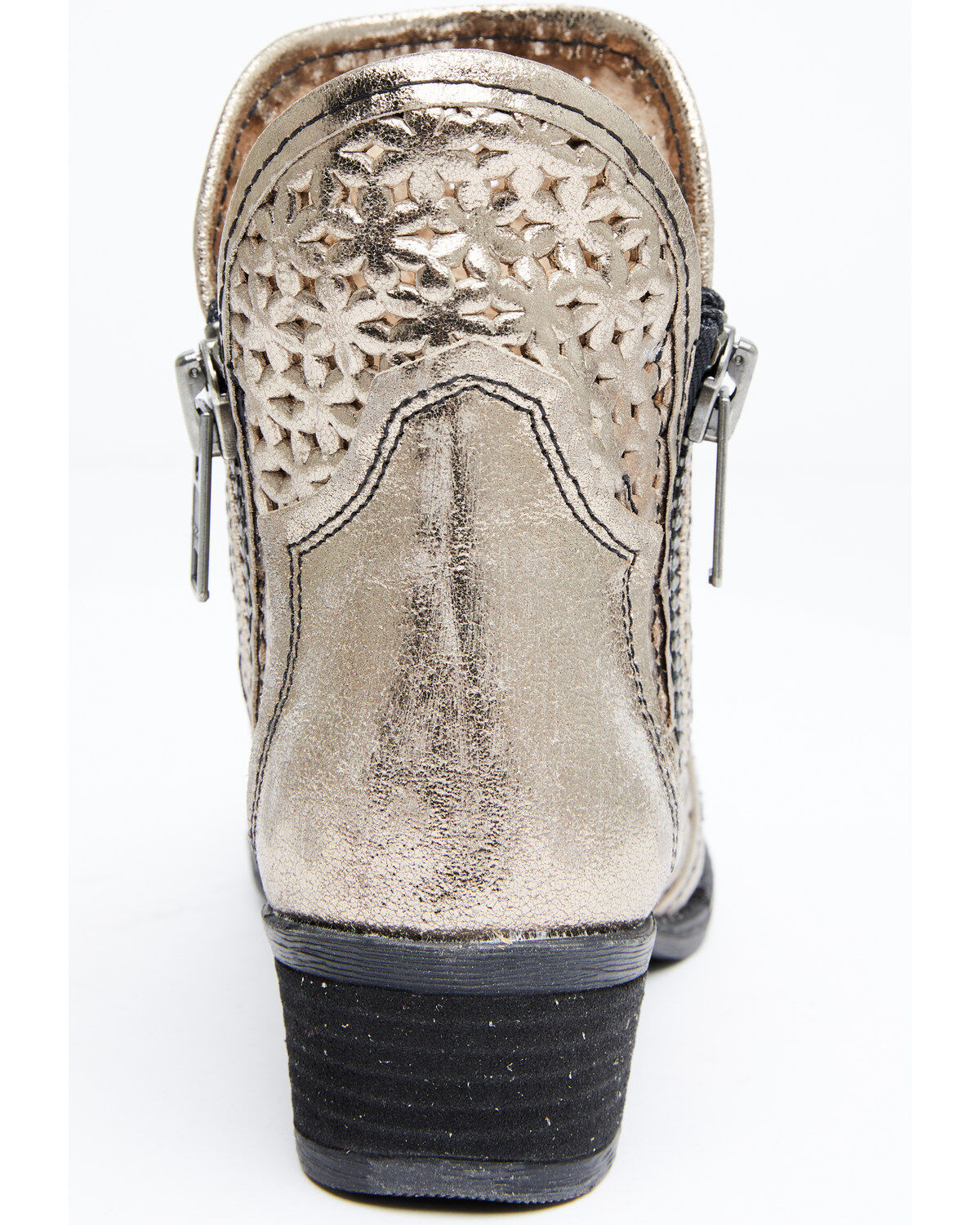 Image #5 - Circle G Women's Silver Cut Out Fashion Booties - Round Toe, Silver, hi-res