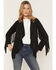 Image #1 - Shyanne Women's Cascade Front Fringe Faux Suede Fringe Jacket, Black, hi-res