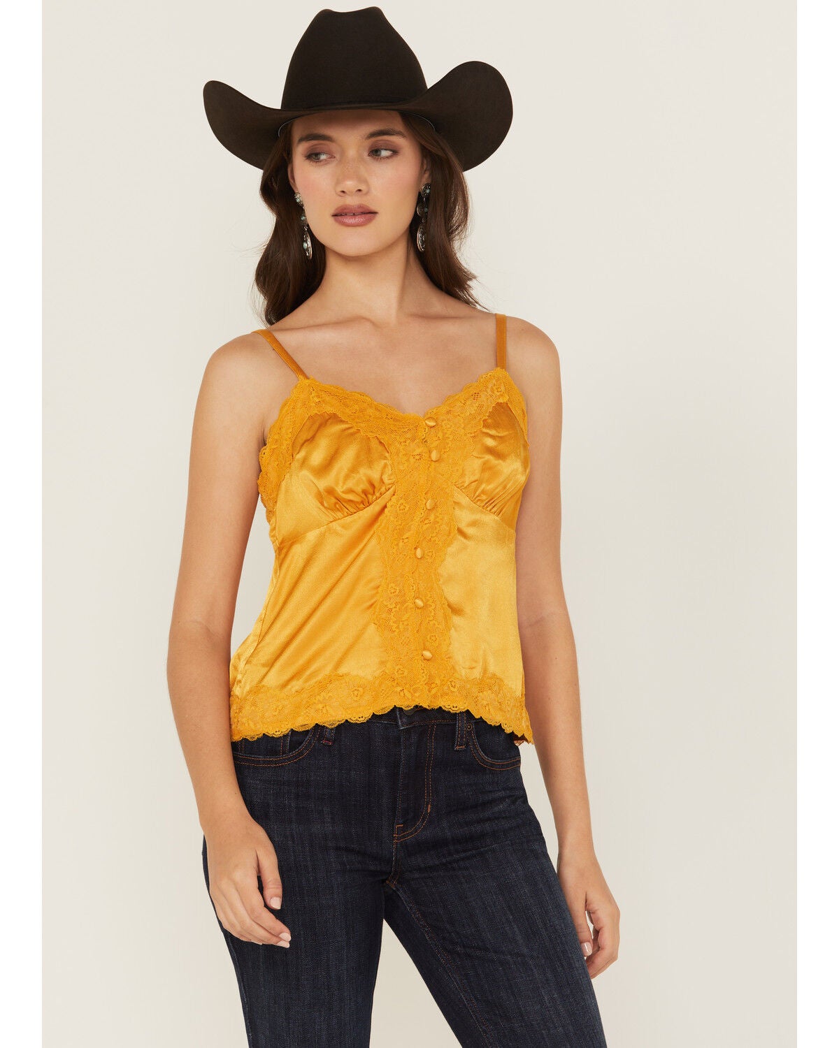 Product Name:  Shyanne Women's Lace Trim Satin Cami