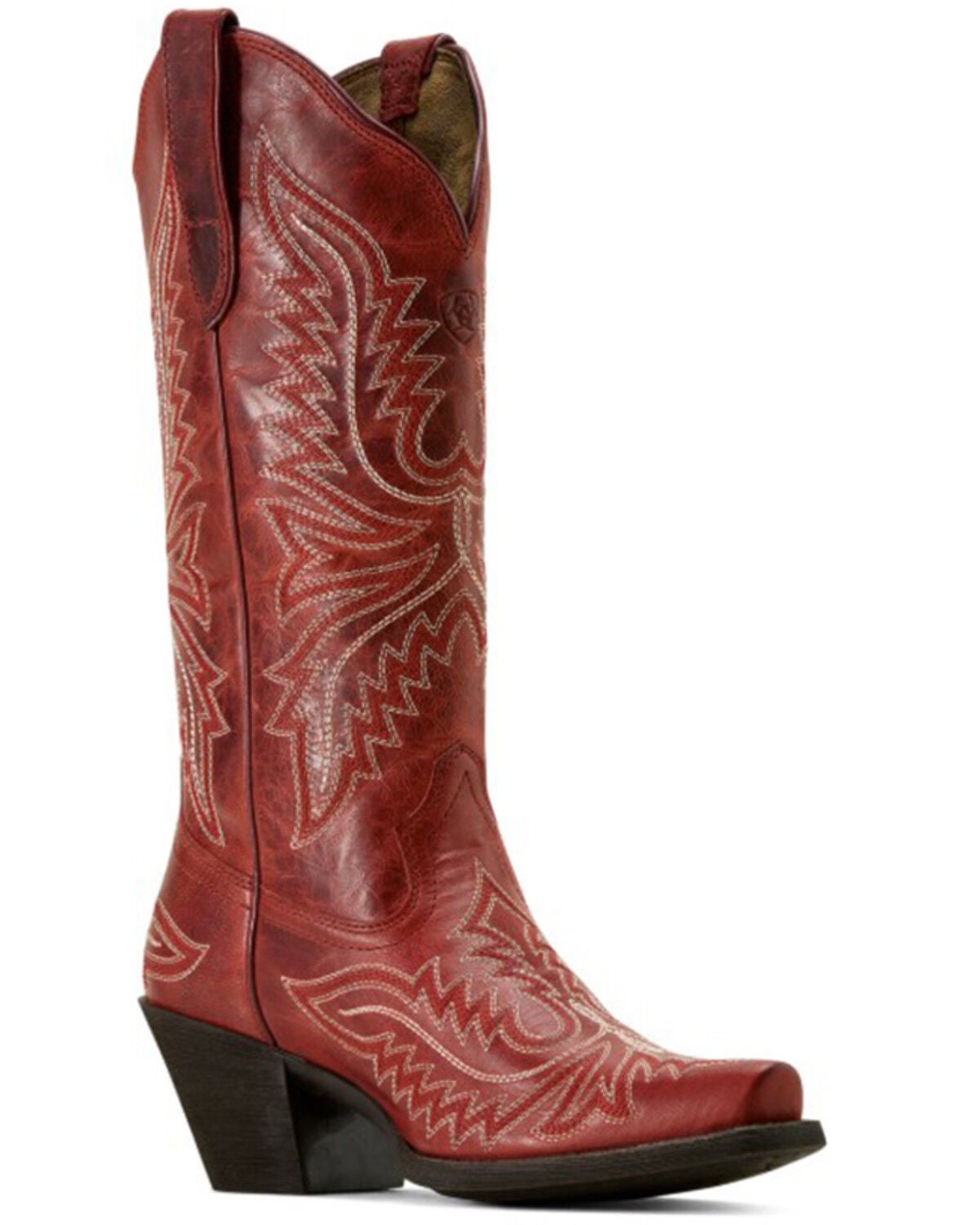 Ariat Women's Round Up Collins Western Boots - Snip Toe, Red, hi-res
