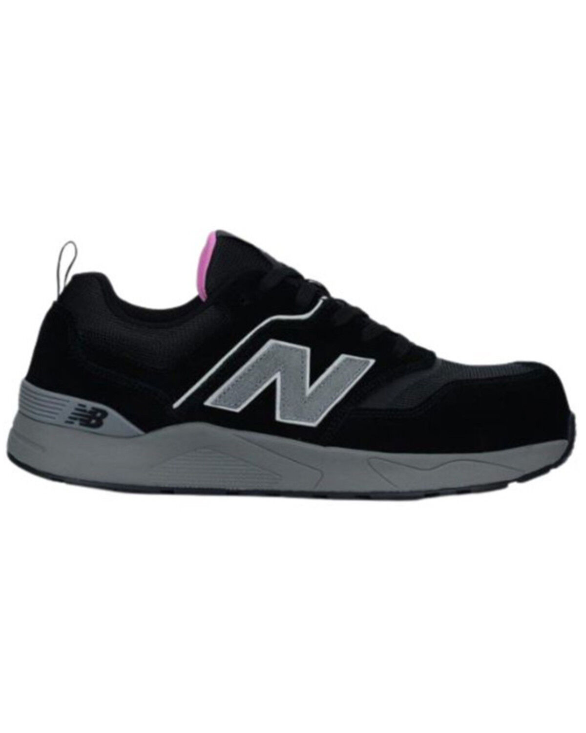 Image #2 - New Balance Women's Elite Lite Work Shoes - Composite Toe, Black/red, hi-res