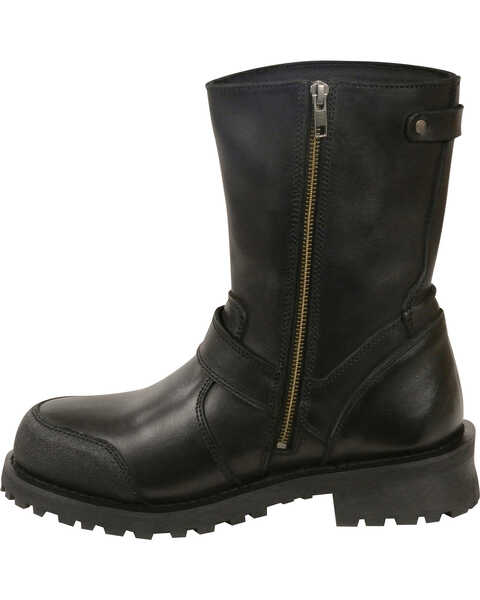 Image #2 - Milwaukee Leather Men's Classic Engineer Boots - Round Toe , Black, hi-res