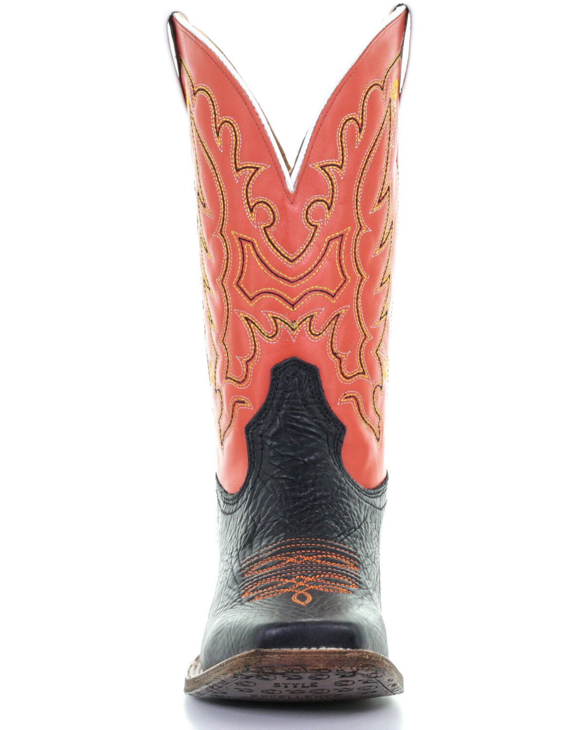 orange western boots