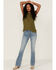 Panhandle Women's Halter Sweater Knit Tank, Olive, hi-res