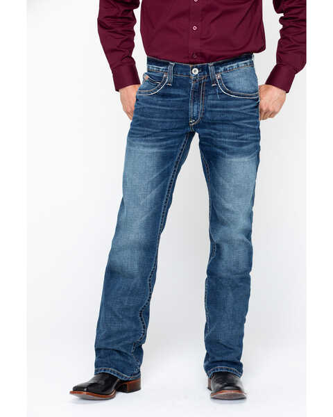 Ariat Men's M4 Preston Silverton Boot Jeans , Blue, hi-res