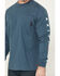 Image #4 - Ariat Men's FR Hard Head Long Sleeve Pocket Work Shirt, Blue, hi-res