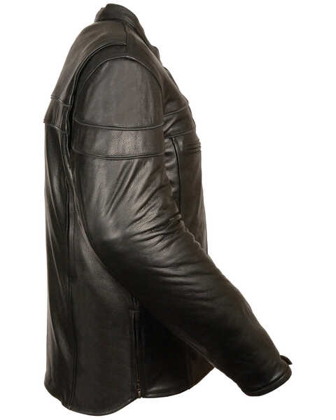 Image #2 - Milwaukee Leather Men's Sporty Scooter Crossover Jacket - 5X, Black, hi-res