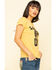 Image #3 - Bandit Brand Women's Saddle Up Graphic Tee, Dark Yellow, hi-res