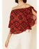 Image #3 - Shyanne Women's Chili Tile Print Tie Sleeve Off-Shoulder Top, Chilli, hi-res
