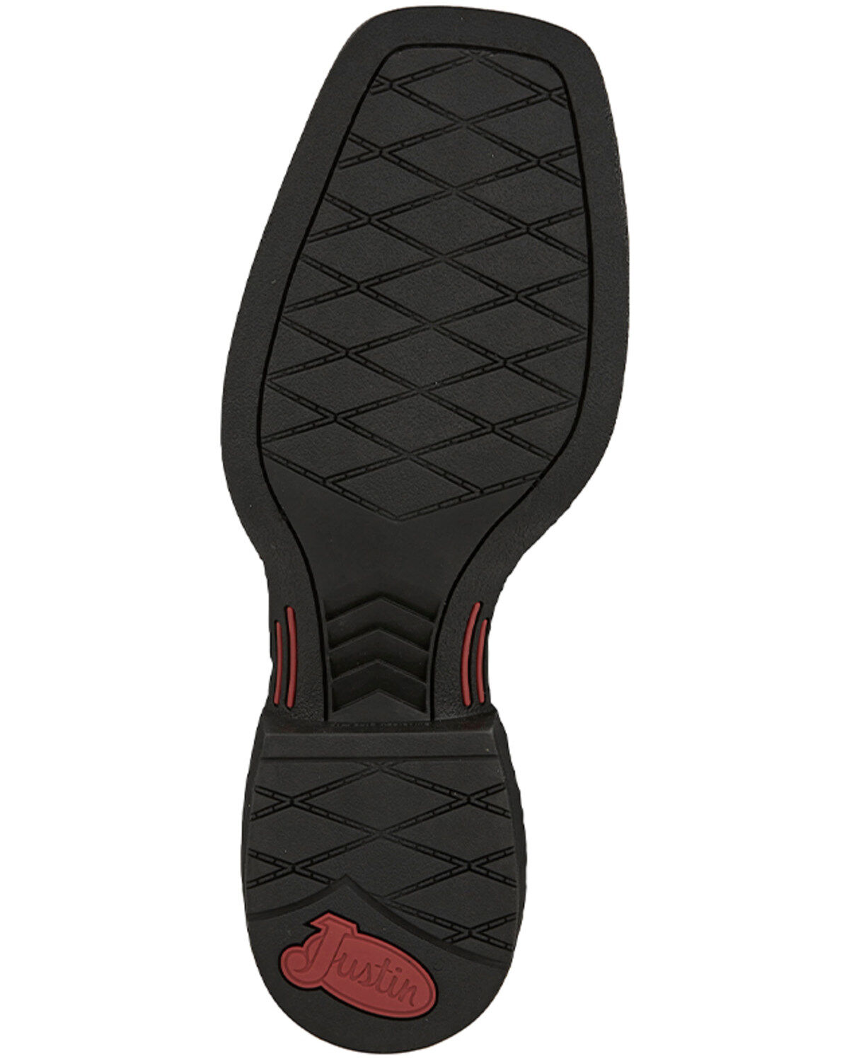 Justin Men's 11" Bowline Western Boots - Broad Square Toe, Black