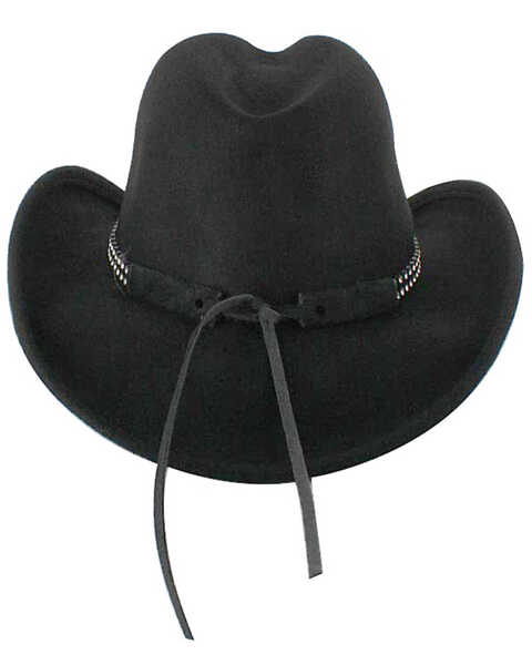 Image #3 - Shyanne Girls' Felt Cowboy Hat, Black, hi-res