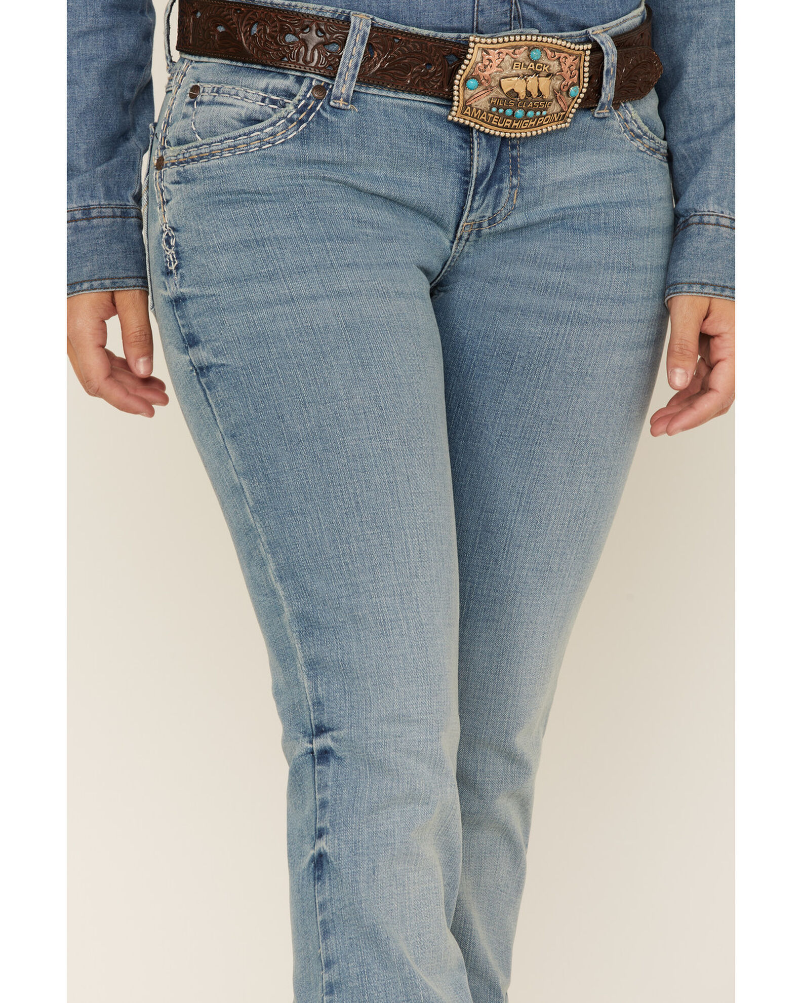 Wrangler Women's Sadie Retro Bootcut Patch Jeans | Boot Barn