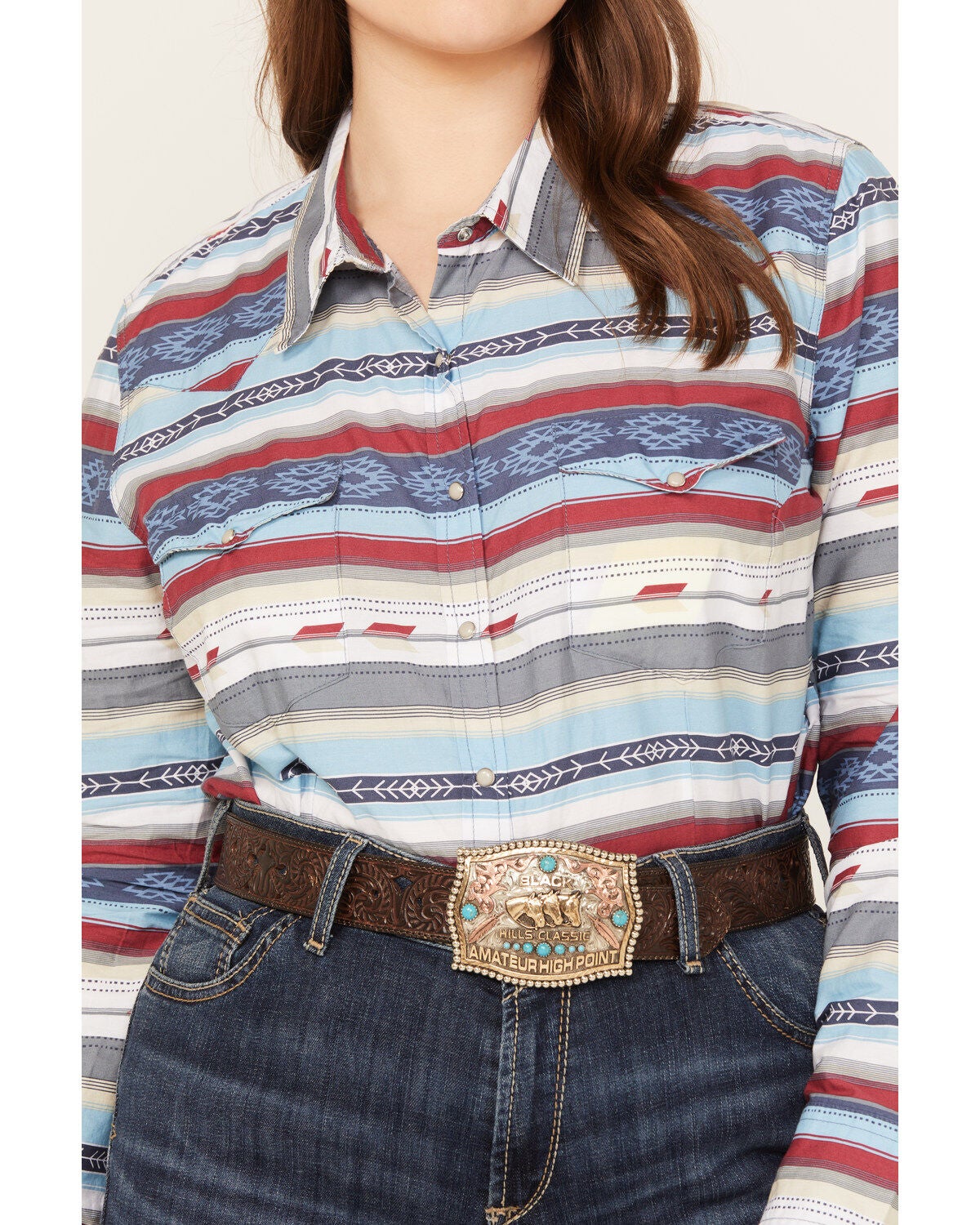 Roper Colorblock Americana (Multi) - Women's Western Shirt