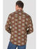 Image #2 - Wrangler Men's Brown Southwestern Checotah Long Sleeve Snap Western Shirt, , hi-res
