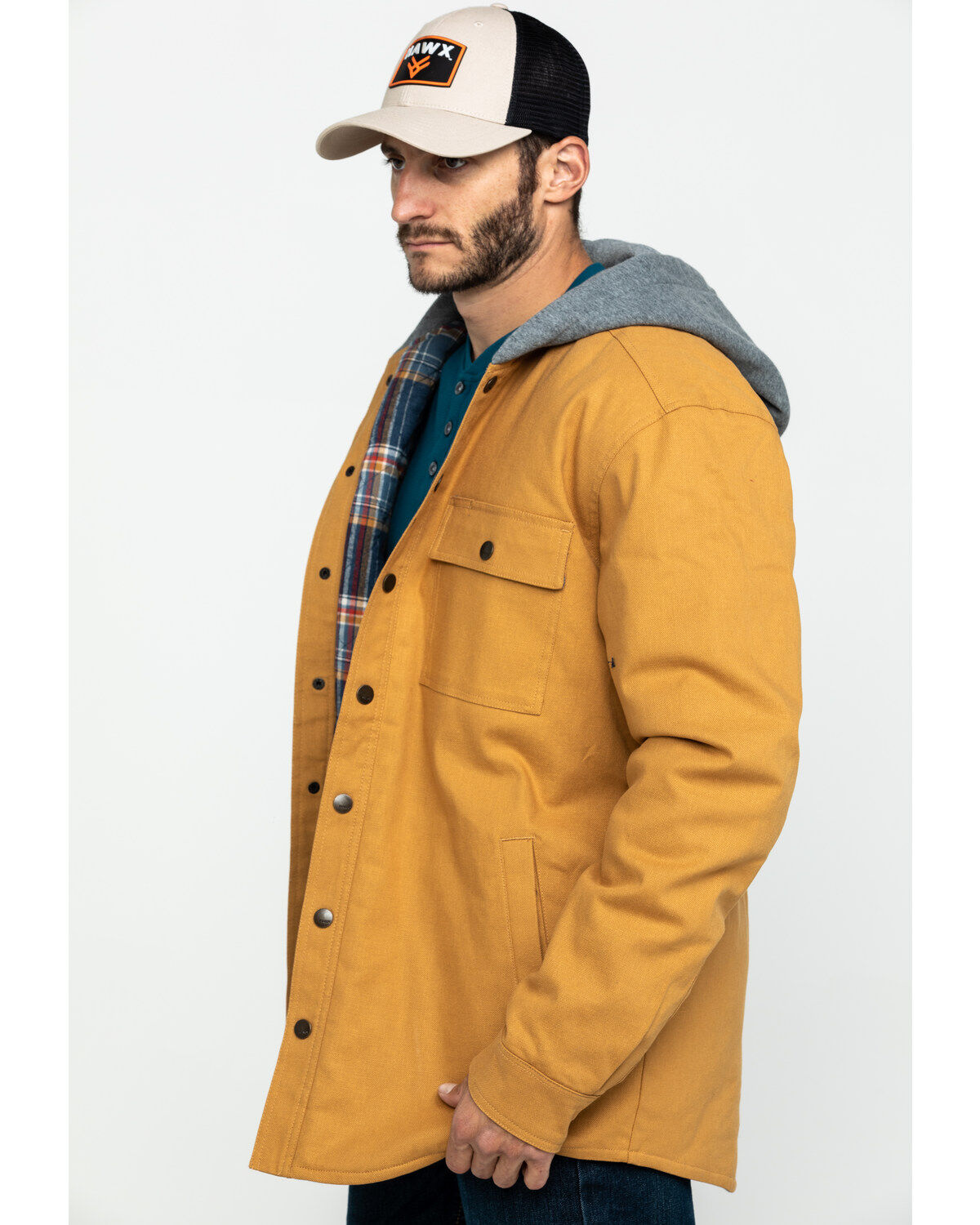 mens khaki jacket with hood