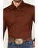 Panhandle Men's Select Print Long Sleeve Button Down Shirt, Rust Copper, hi-res