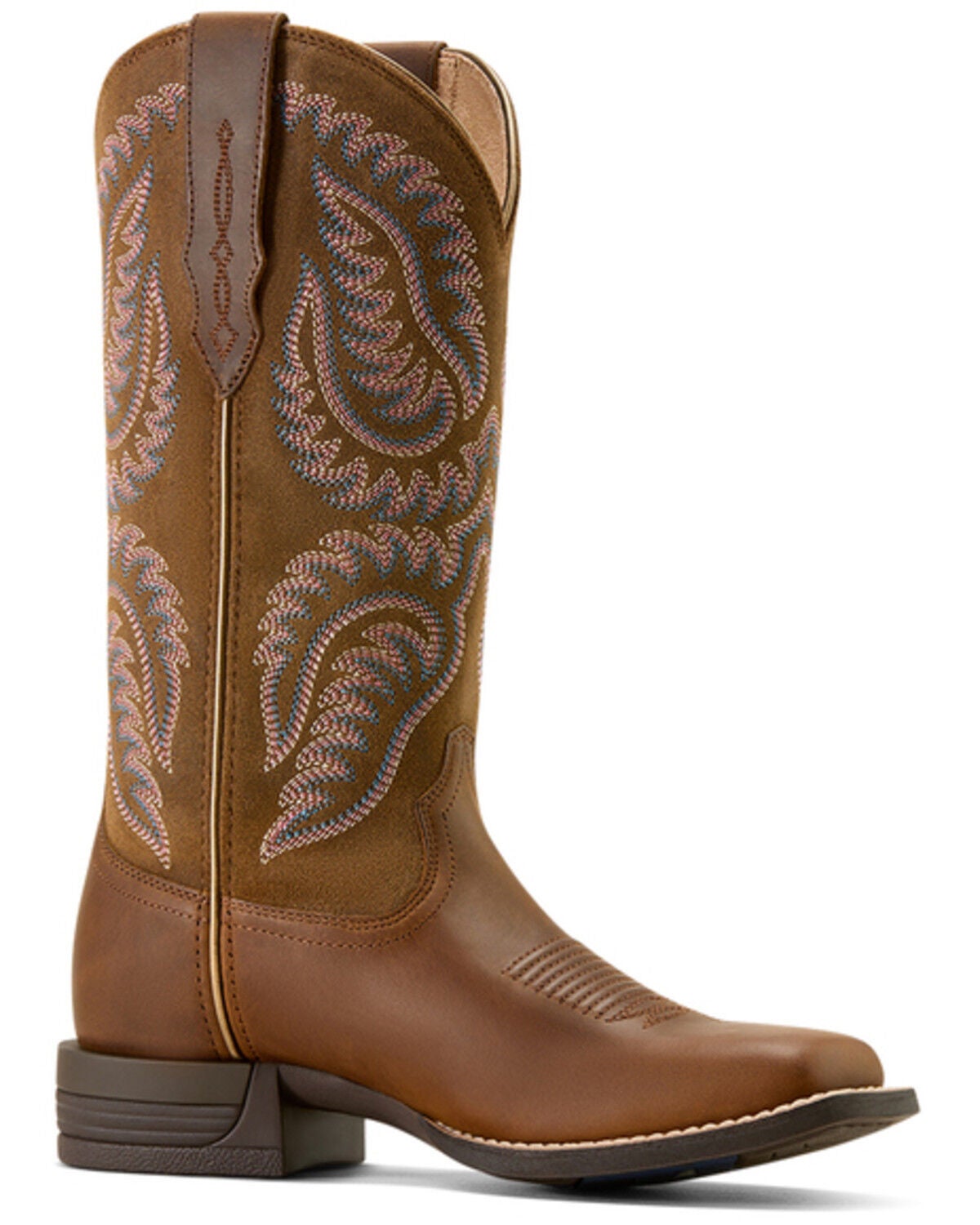 Ariat Women's Cattle Caite Western Boots - Broad Square Toe, Brown, hi-res