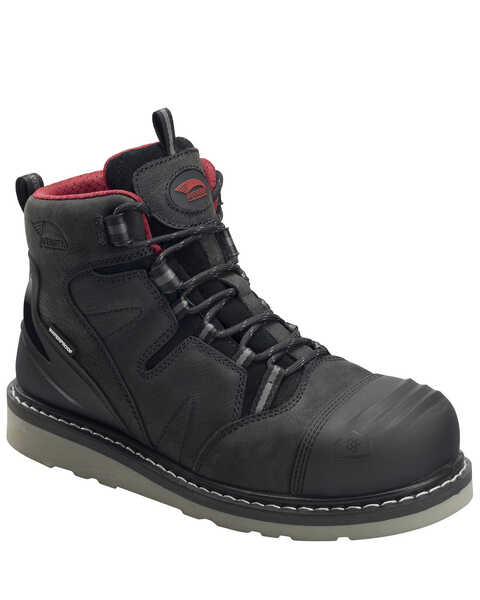 Image #1 - Avenger Men's Waterproof 5" Work Boots - Carbon Safety Toe, Black, hi-res
