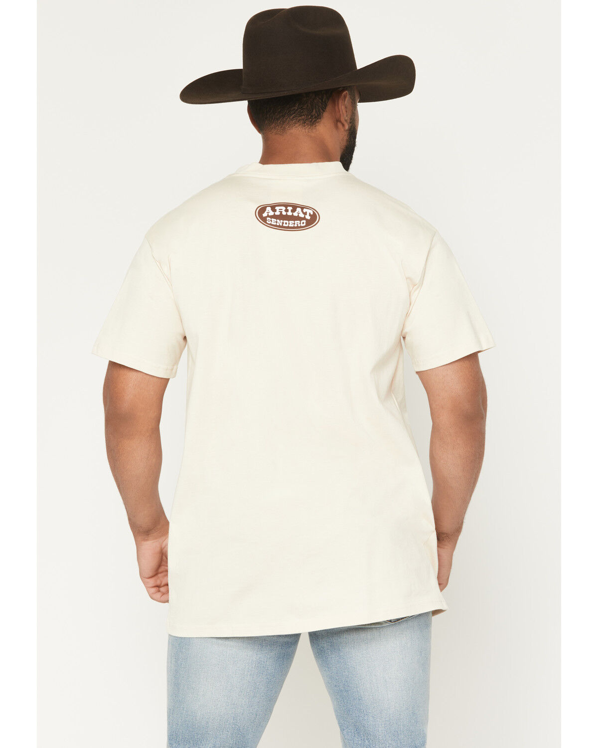 Image #4 - Ariat X Sendero Men's Slow Horses Short Sleeve Graphic T-Shirt, Cream, hi-res