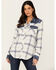 Image #2 - Idyllwind Women's Ethel Featherlight Plaid Print Long Sleeve Pearl Snap Western Shirt, Steel Blue, hi-res
