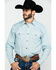 Image #1 - Cody James Men's Rosarito Floral Geo Print Long Sleeve Western Shirt , , hi-res