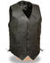 Image #1 - Milwaukee Leather Men's 4X Classic Side Lace Biker Vest - Tall, Black, hi-res
