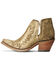 Image #2 - Ariat Women's Dixon Distressed Gold Western Booties - Snip Toe, , hi-res