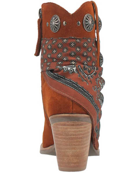 Image #5 - Dingo Women's Suede Bandida Western Booties - Medium Toe , Brown, hi-res