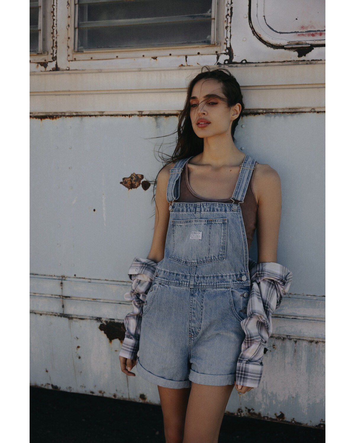 Image #1 - Levi's Women's Light Wash Vintage Shortalls, Light Wash, hi-res